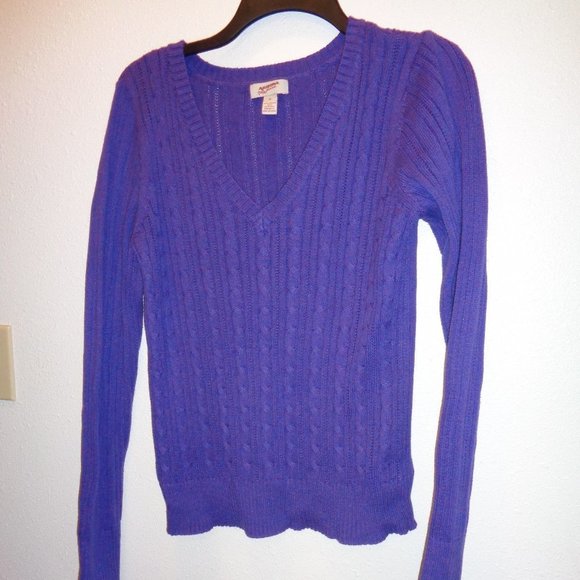 Arizona Jean Co Purple VNeck Sweater XL - Picture 1 of 8